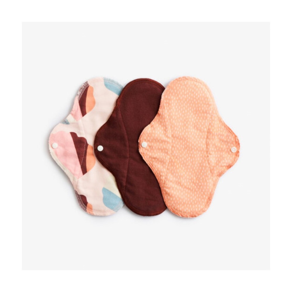 Serviettes hygiéniques lavables coton bio – lot de 3 - Imse Vimse