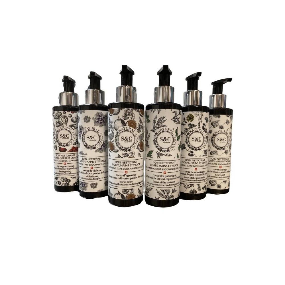 Gel douche corps, mains et visage