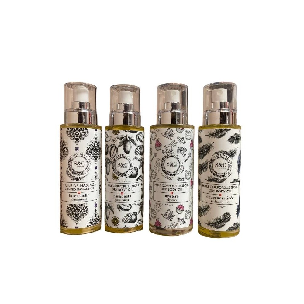 Huile corporelle sèche parfumée