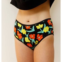 Menstruationshöschen mit hoher Taille „Lorea Black“ - We are Jolies