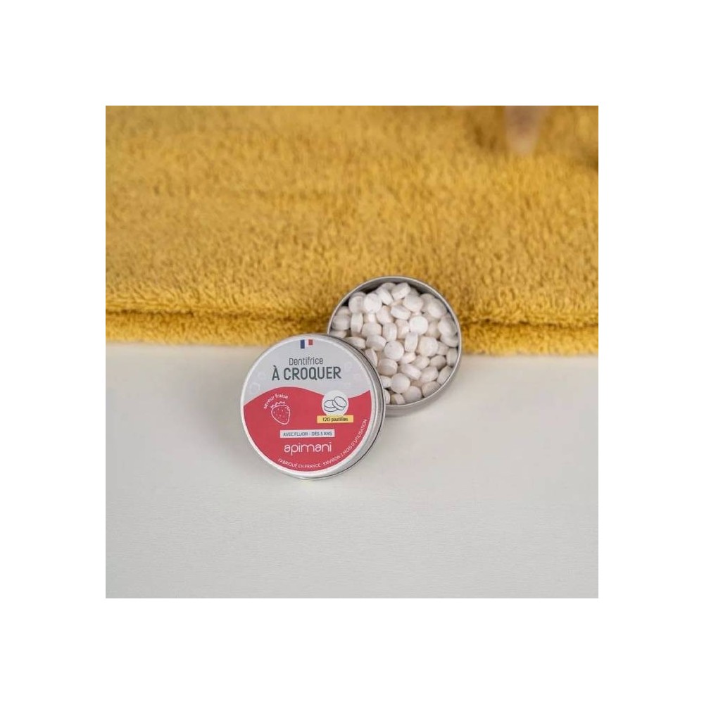 Dentifrice à croquer à la fraise (enfant)