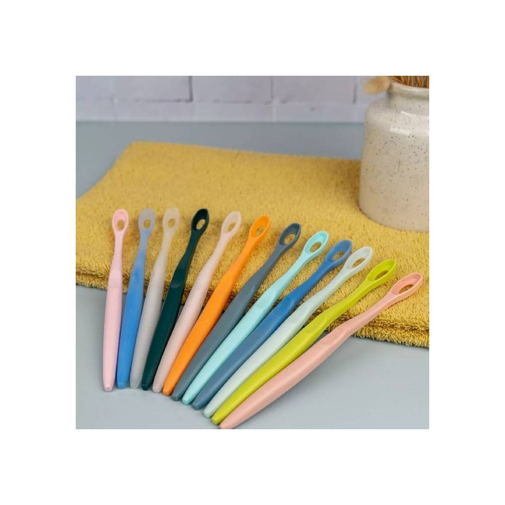 Brosse à dents en bioplastique rechargeable