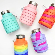 Bouteilles en silicone réutilisables et pliables