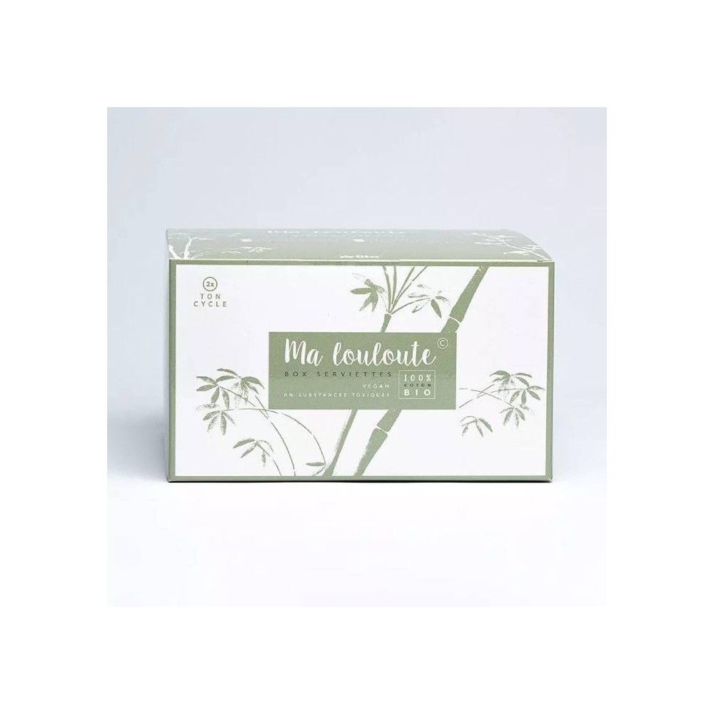 BOX 2X ton cycle serviettes 100% coton bio