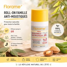 Mückenschutz-Roll-on mit Bio-Süßmandelöl – 50 ml – Florame