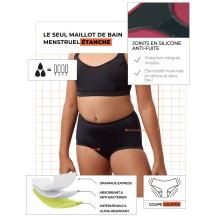 Shorty de bain menstruel Cyané pour ados
