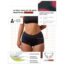 Shorty de bain menstruel "Cyrène" - flux abondant