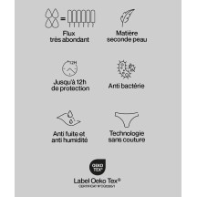 Nahtloser und unsichtbarer Menstruationsshorty für Mädchen – Smoon Lingerie