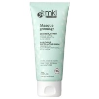 Reinigende Gesichtsmaske mit Peeling und grüner Tonerde von MKL Green Nature.