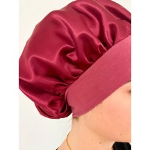 Bonnet de soin en satin avec bandeau
